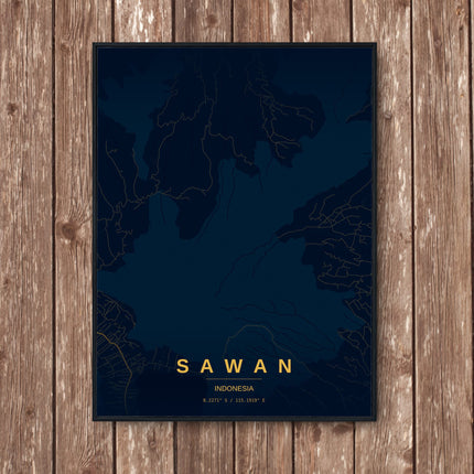 Bali Map Art Print - Wall Print | Personalised Gift