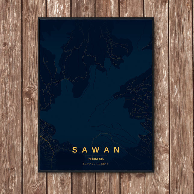 Bali Map Art Print - Wall Print | Personalised Gift