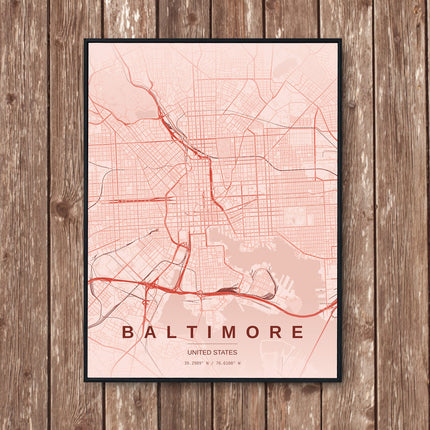 Baltimore Map Art Print - Wall Print | Personalised Gift