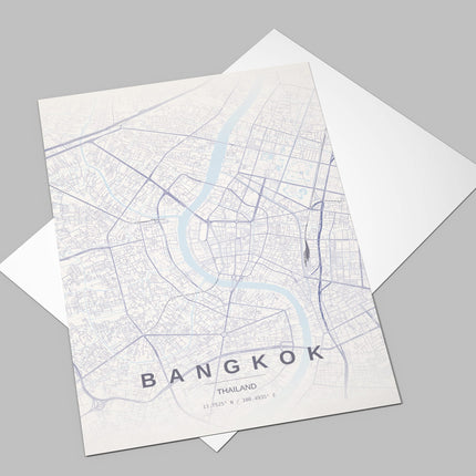 Bangkok Map Art Print - Lifestyle Room Setting
