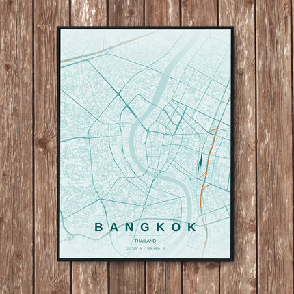 Bangkok Map Art Print - Wall Print | Personalised Gift