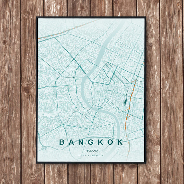 Bangkok Map Art Print - Wall Print | Personalised Gift