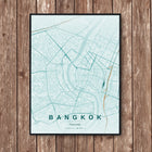 Bangkok Map Art Print - Wall Print | Personalised Gift