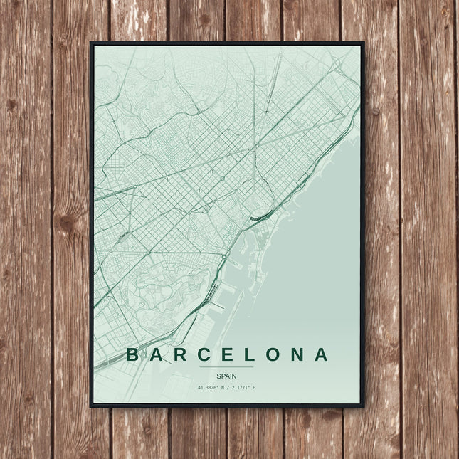 Barcelona Map Art Print - Wall Print | Personalised Gift