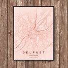 Belfast Map Art Print - Wall Print | Personalised Gift