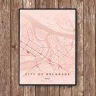 Belgrade Map Art Print - Wall Print | Personalised Gift