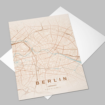 Berlin Map Art Print - Alternative Angle View