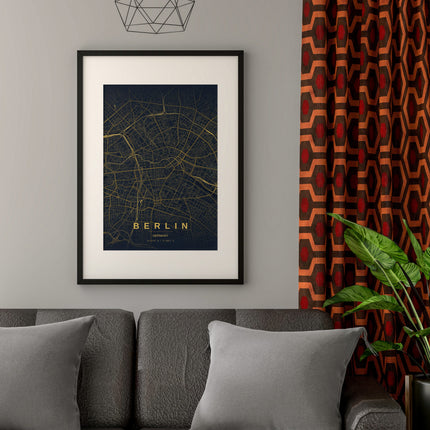 Berlin Map Art Print - Alternative Angle View
