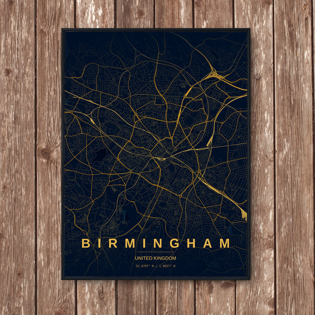 Birmingham Map Art Print - Wall Print | Personalised Gift