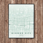 Bishkek Map Art Print - Wall Print | Personalised Gift