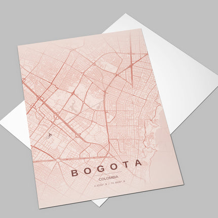 Bogotá Map Art Print - Lifestyle Room Setting
