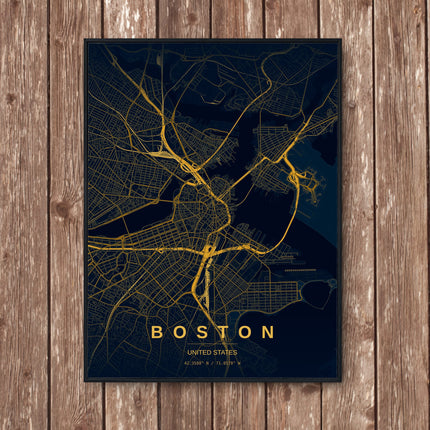 Boston Map Art Print - Wall Print | Personalised Gift