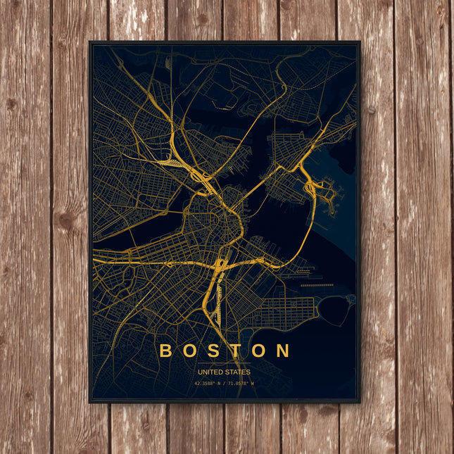 Boston Map Art Print - Wall Print | Personalised Gift