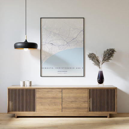 Bournemouth Map Art Print - Alternative Angle View