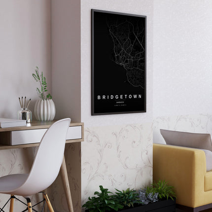 Bridgetown Map Art Print - Alternative Angle View