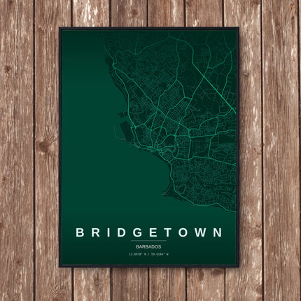 Bridgetown Map Art Print - Wall Print | Personalised Gift