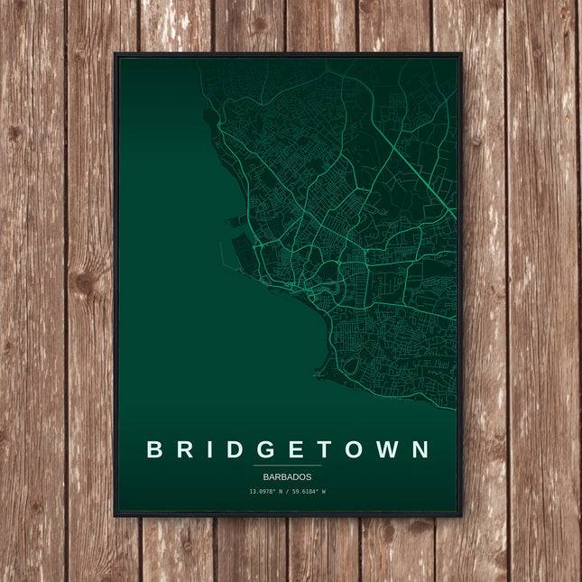 Bridgetown Map Art Print - Wall Print | Personalised Gift