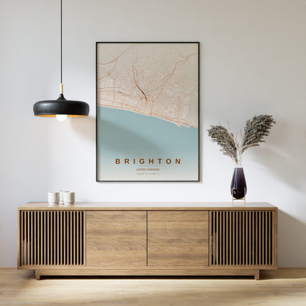Brighton Map Art Print - Alternative Angle View