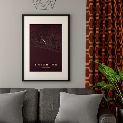 Brighton Map Art Print - Alternative Angle View