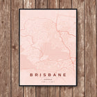 Brisbane Map Art Print - Wall Print | Personalised Gift