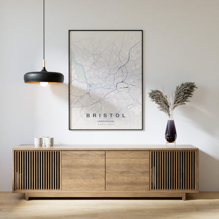 Bristol Map Art Print - Alternative Angle View