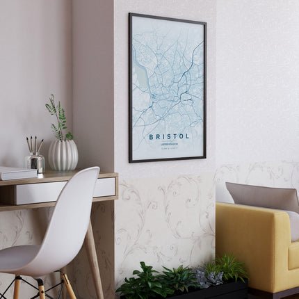 Bristol Map Art Print - Alternative Angle View