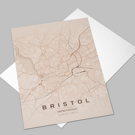 Bristol Map Art Print - Lifestyle Room Setting