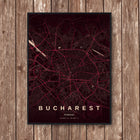 Bucharest Map Art Print - Wall Print | Personalised Gift
