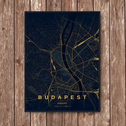 Budapest Map Art Print - Wall Print | Personalised Gift
