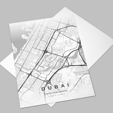 Burj Khalifa Map Art Print - Lifestyle Room Setting