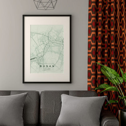 Busan Map Art Print - Alternative Angle View