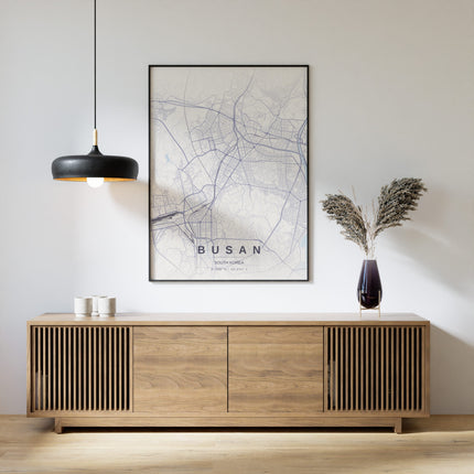 Busan Map Art Print - Alternative Angle View