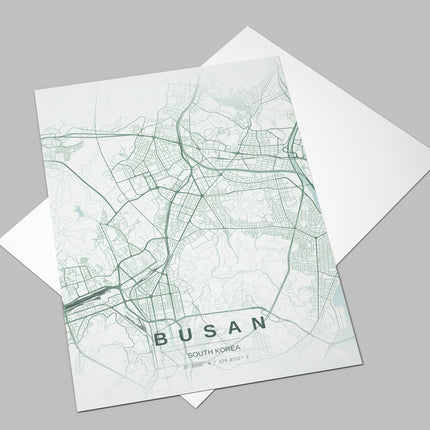 Busan Map Art Print - Lifestyle Room Setting