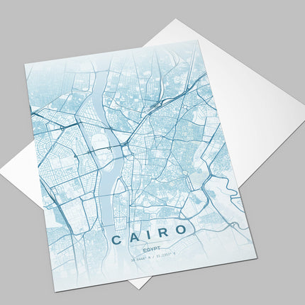 Cairo Map Art Print - Alternative Angle View