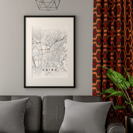 Cairo Map Art Print - Alternative Angle View