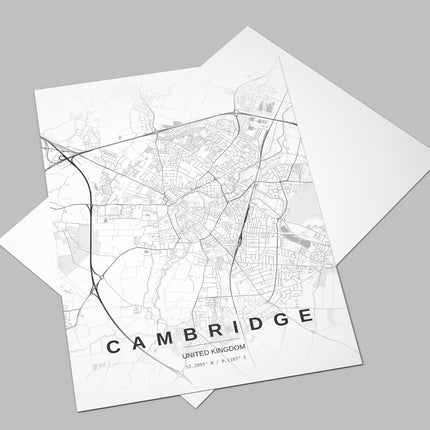 Cambridge Map Art Print - Lifestyle Room Setting