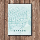 Cancun Map Art Print - Wall Print | Personalised Gift