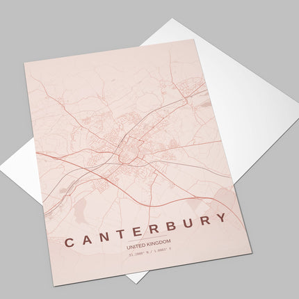 Canterbury Map Art Print - Lifestyle Room Setting