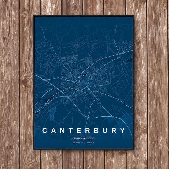 Canterbury Map Art Print - Wall Print | Personalised Gift