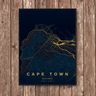 Cape Town Map Art Print - Wall Print | Personalised Gift