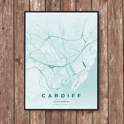 Cardiff Map Art Print - Wall Print | Personalised Gift