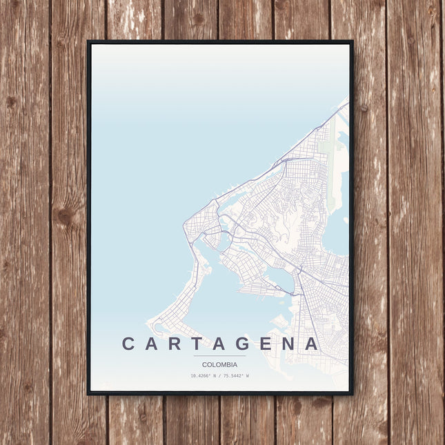Cartagena Map Art Print - Wall Print | Personalised Gift