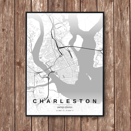 Charleston Map Art Print - Wall Print | Personalised Gift