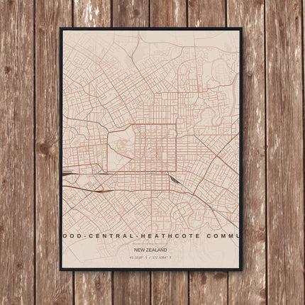 Christchurch Map Art Print - Wall Print | Personalised Gift