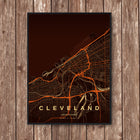 Cleveland Map Art Print - Wall Print | Personalised Gift