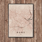 Colosseum, Rome Map Art Print - Wall Print | Personalised Gift