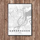 Copenhagen Map Art Print - Wall Print | Personalised Gift