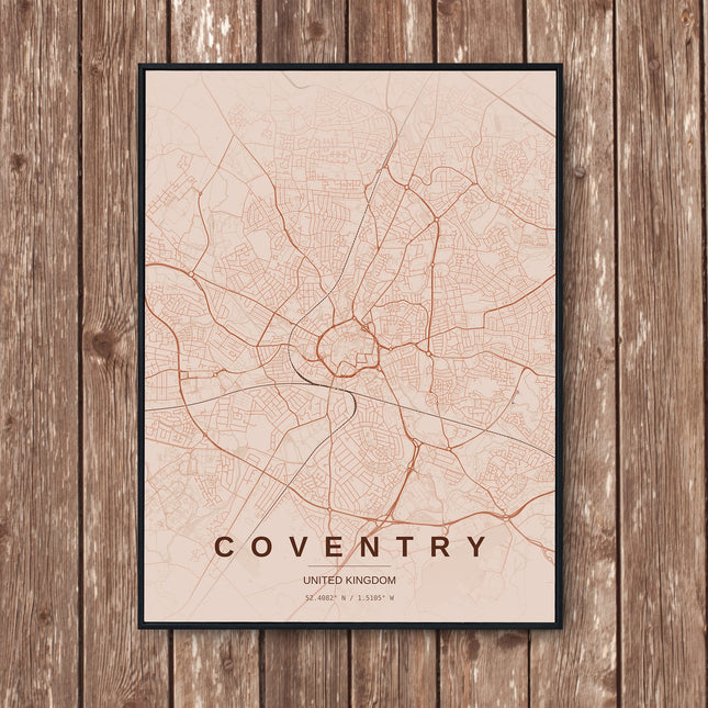 Coventry Map Art Print - Wall Print | Personalised Gift