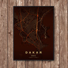 Dakar Map Art Print - Wall Print | Personalised Gift