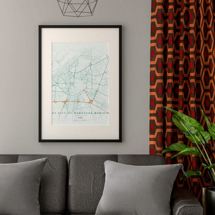 Damascus Art Print - Close Up Detail View